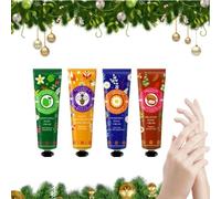 Crema Manos Navidad, Crema de Manos Regalo, 4 Piezas Mini Hand Cream Set,Reparadora Hidratante Nutritiva Regalos para Navidad, para Mujeres Hombres Mamás y Colegas