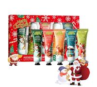 Crema Manos Navidad, Crema de Manos Regalo, 5 Piezas Mini Hand Cream Set, Cream Protectora de Manos Reparadora Hidratante Nutritiva Regalos para Navidad, para Mujeres Hombres Mamás y Colegas