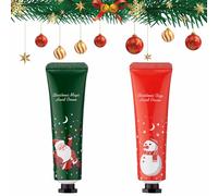 Crema Manos Navidad, Crema de Manos Regalo, Mini Hand Cream Set, Cream Protectora de Manos Reparadora Hidratante Nutritiva Regalos para Navidad, para Mujeres Hombres Mamás y Colegas, 2 Piezas