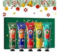 Crema Manos Navidad, Crema de Manos Regalo, Mini Hand Cream Set, Cream Protectora de Manos Reparadora Hidratante Nutritiva Regalos para Navidad, para Mujeres Hombres Mamás y Colegas, 5 Piezas