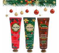 Crema Manos Navidad, Crema de Manos Regalo, Mini Hand Cream Set, Cream Protectora de Manos Reparadora Hidratante Nutritiva Regalos para Navidad, para Mujeres Hombres Mamás y Colegas, 3 Piezas