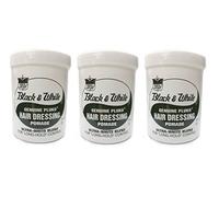 Crema moldeadora Black and White Genuine Pluko Hair Dressing Pomade para cabello, 200 ml, 3 unidades (total de 600 ml)