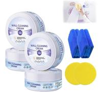 Crema multiusos de limpieza y acondicionamiento de paredes, kit de pasta de limpieza multiusos de 150 g, crema de limpieza de paredes, pasta de limpieza de superficies duras, removedor de manchas para