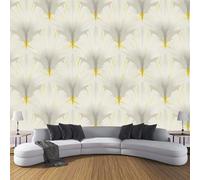 Crema Murales Decorativos Pared Papel Pintado Panorámico Geometría 350×256cm Póster Gigante de Pared Personalizado 3DAbanico De Papel Gris Claro Para Salón o Dormitorio Comedores