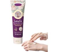 Crema natural de lanolina para manos y pies; hidrata los pies y mejora la piel seca y agrietada; refrescante y no grasa; ideal para talones y pies secos o agrietados.