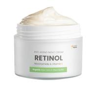 Swedish Nutra Crema de Noche Antiedad Retinol I Tratamiento Hidratante y Luminoso I Niacinamida, Vitamina E, Aloe Vera Ecológico, Manteca de Karité I Made in Sweden - 50ml