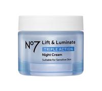 Crema Nocturna No7 Lift & Luminate - Antiarrugas, Colágeno, Ácido Hialurónico y Vitamina C para Piel Radiante (50ml)