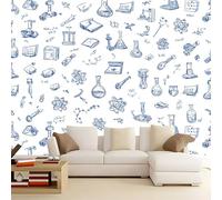 Crema Papel pintado mural, Minimalismo Líneas Libros Mural decorativo de pared con impresión artística no tejida, para sala de estar cocina comedor dormitorio 200 x 140 cm
