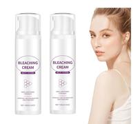 Crema para aclarar la piel, nutrición del aluminio del cuerpo, crema iluminada de tono de piel desigual para el cuidado del hogar posterior a la sombra de la altura (2Pcs)