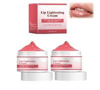 Crema para aclarar labios, iluminación de labios para labios oscuros, crema de labios oscuros, reparación anti-crack, eliminar la oscuridad, la nutrición profunda e hidratante (2pcs)