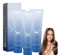 Crema para cabello liso (2025), acondicionador, desenredante y suavizante para uñas, crema de proteínas para alisar el cabello, mascarilla de queratina, brillo y sedosidad (3 piezas)