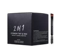 Crema para Cejas Pomada de Cejas con Pincel de Doble Extremo | Acabado Natural Delineado Preciso Cosmético Diario para Mujer en Viajes Bodas Citas y Eventos