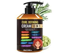 Crema para definir el cabello, crema hidratante sin dejar de 280 ml, con fórmula para controlar el encrespamiento, potenciador de rizos ligero, producto de peinado hidratante con acabado liso, belleza
