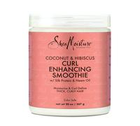 Crema para el cabello de batido mejorado de curl de sheamoisture para cabello rizado grueso y coco de hibisco sin sulfato de sulfato y sin parabe