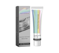 Crema para el cabello gris - Hair Color Silver Grey Natural Crema de tinte para el cabello, 2 en 1, extracto natural de esencia natural, tinte de pelo plateado, color de pelo largo y brillante (1