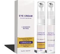 Crema para el contorno de ojos con aplicador roll-on, crema para ojeras, bolsas y líneas de expresión, hidratación profunda, mejora la elasticidad, masajeador roll-on de 360°