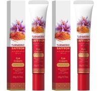Crema para el contorno de ojos con cúrcuma y azafrán, antibolsas, antiarrugas y eliminadora de bolsas, elimina ojeras e hinchazón.