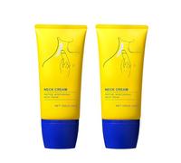 Crema para el Cuello, Crema Reafirmante para el Cuello con Masaje de Rodillos,Contiene Colágeno,Vitamina C y Ácido Hialurónico.Reafirma y tensa la piel flácida,líneas de expresión y papada (2Piezas)