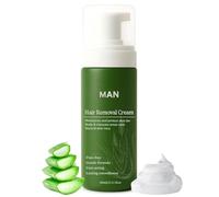 Crema para eliminar el cabello de Man con aloe vera natural, crema de depilación íntima para hombres, Quick & Gentle No-Shave Hair Removal Spray for Face, Body & Intimate Areas (1)