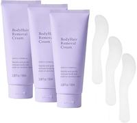 Crema para eliminar el cabello Sensitive Skin Bodys con aplicador de cera cómodo, cuidado corporal, crema para eliminar el cabello corporal con aplicador de espátula, seguro para pieles sensibles (3)
