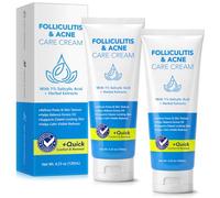 Crema para Foliculitis y Acné con 1% Ácido Salicílico y Extractos Naturales 240ml, Tratamiento para Granos en Espalda, Glúteos y Cuerpo, Alivia Picor y Enrojecimiento, Calmante y Antiimperfecciones