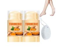 Crema para manos y pies de cúrcuma, cuidado intensivo para piel muy seca, agrietada y áspera en manos y pies, crema de cuidado calmante y de absorción rápida para uso diario, 2 tubos