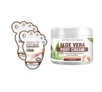 Crema Para Manos y Pies+Feet Mask, Lotion Reparadora Talones Agrietados, Hand Cream, Pomada para Grietas, Para Suavizar y pies Gruesos, Agrietados y ásperos, Hidrata y Humecta