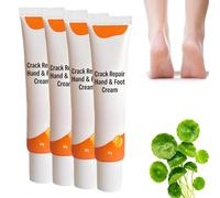 Crema para manos y pies reparadora de piel agrietada, hidratante y antigrietas, crema hidratante suave para pies, ideal para pie s secos y agrietados, rodillas, codos y manos (4 unidades)