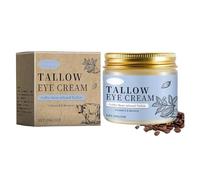 Crema para ojos con sebo de res y café para ojeras, cuidado de ojos con sebo de res orgánico de ganado alimentado con pasto, antiarrugas e hidratante, reafirmante, hidratante (1pc)