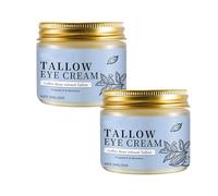 Crema para ojos con sebo de res y café para ojeras, cuidado de ojos con sebo de res orgánico de ganado alimentado con pasto, antiarrugas e hidratante, reafirmante, hidratante (2pcs)