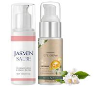 Crema para ojos de jazmín, crema para los ojos con aroma de jazmín, cuidado suave para la zona sensible de los ojos, mejora eficazmente las ojeras, la lidptosis, las ojeras y la hinchazón (100 g, 30 g