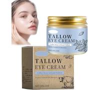 Crema para Ojos de Sebo de Res con Café y Ojeras, Crema Hidratante Reafirmante y Antiedad para Ojos, Hidratante para el Cuidado de Ojos con Sebo de Res Alimentado con Pasto, Reparadora de Arrugas, par