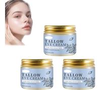 Crema para Ojos de Sebo de Res con Café y Ojeras, Crema Hidratante Reafirmante y Antiedad para Ojos, Hidratante para el Cuidado de Ojos con Sebo de Res Alimentado con Pasto, Reparadora de Arrugas, par