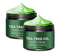 Crema para pies con aceite de árbol de té para talones secos agrietados y pies malolientes - Removedor de callos Mascarilla exfoliante Hidratación Profunda para piel áspera, absorbente y no grasa