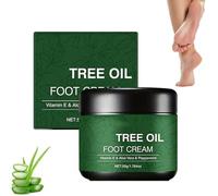 Crema para pies con aceite de té, crema hidratante calmante para pies con aloe vera y té, bálsamo hidratante para pies, crema reparadora para pies para talones y callos agrietados (1 Pcs)