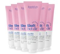 Crema para pies Jean & Len Ultra Rich «Läuft bei Dir», vegana, 6 x 100 ml | Tratamiento de emergencia SOS con un 10 % de urea, glicerina y aceite de jojoba; hidratación intensiva con complejo de