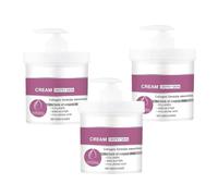 Crema para suavizar con arrugas de crema de piel de crepey con colágeno, suero suavizante hidratante de ácido hialurónico, mejora las bombas de elasticidad piel flácida, 100 g (3pcs)