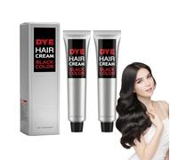 Crema per Tintura per Capelli, Crema Professionale, Herbal Tintura Naturale per Capelli Colore, Colore Istantaneo Dei Capelli Gel, Cambiare Facilmente I Colori, 2PCS (Nero) Teñir El Cabello