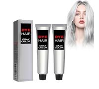 Crema per Tintura per Capelli, Crema Professionale, Herbal Tintura Naturale per Capelli Colore, Colore Istantaneo Dei Capelli Gel, Cambiare Facilmente I Colori, 2PCS (Gris) Teñir El Cabello