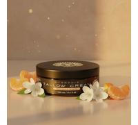 Crema Premium de Sebo Batido - Mandarina y Jazmín - Hecha a Mano y Aireada - 100% Sebo de Res para Rostro y Cuerpo - Cuidado Natural para Piel Seca y Sensible - Sin Conservantes