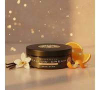 Crema Premium de Sebo Batido - Vainilla y Naranja - Hecha a Mano y Aireada - 100% Sebo de Res para Rostro y Cuerpo - Cuidado Natural para Piel Seca y Sensible - Sin Conservantes