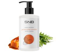Crema profesional para manos y cuerpo SNB 250 ml con extracto de caramelo salado y rúcula | Cuidado de manos y cuidado personal | Para pieles muy secas y agrietadas | Con 94% de ingredientes naturales