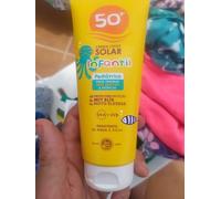 Crema protección solar infantil UVA+UVB FPS 50+ Deliplus para pieles sensibles y atópicas Para rostro y cuerpo [200 ml]
