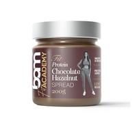 Crema proteica para untar de cacao y avellanas BAM, sin aceite de palma, 18% de crema proteica sin gluten, 200 g