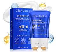 Crema reafirmante para el cuello AH-8 con acetilo hexapéptido-8 y masaje de doble rodillo, crema reafirmante para el cuello contra arrugas, papada y flacidez de la piel, contorno de cuello tonificado