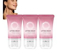 Crema reafirmante para el cuello con rodillo de masaje, cremas para el cuello para piel flácida y firme, reduce arrugas, líneas de expresión papada, hidratante reafirmante antiedad para rostro. (3PCS)