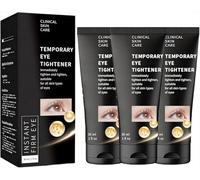 Crema reafirmante para ojos, tratamiento de estiramiento temporal para bolsas e hinchazón debajo de los ojos, fórmula hidratante para mejorar la apariencia de la piel (3Piezas)