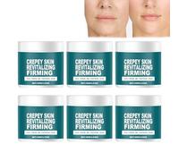 Crema reafirmante revitalizante para piel creposa, crema reparadora para piel cremosa, hidratante y reafirmante para piel flácida, delgada y envejecida, loción corporal antiedad (6 unidades)