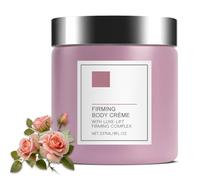 Crema reafirmante y reafirmante color champán para rostro y cuerpo que combate las arrugas en brazos y piernas e hidrata la piel seca.