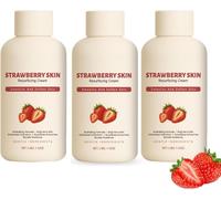 Crema Rejuvenecedora de Fresa, Loción Hidratante Corporal Suavizante, Crema para Piel Áspera e Irritada, Reduce la Textura Irregular
